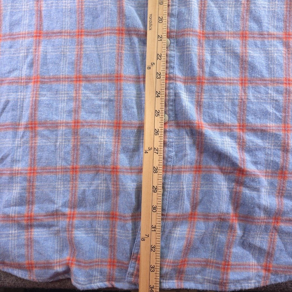 New Sonoma Shirt 3XB Supersoft Flannel Red Blue Plaid Double Brushed Button Up - Picture 5 of 8
